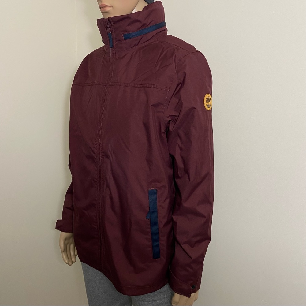 Timberland Men’s Mount Crescent 3-in-1 Waterproof Hooded Jacket Burgundy Sz M L - Picture 4 of 12